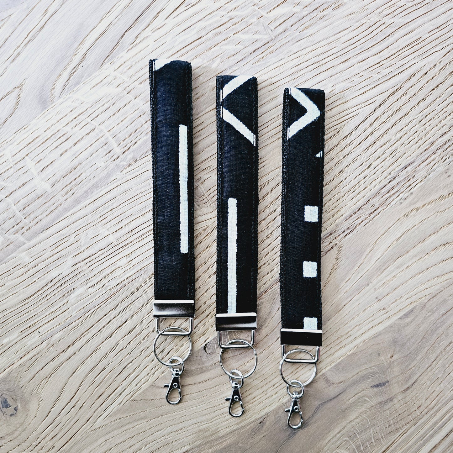 Set of 3 African Print Key Fobs | Wristlet | Key Holder