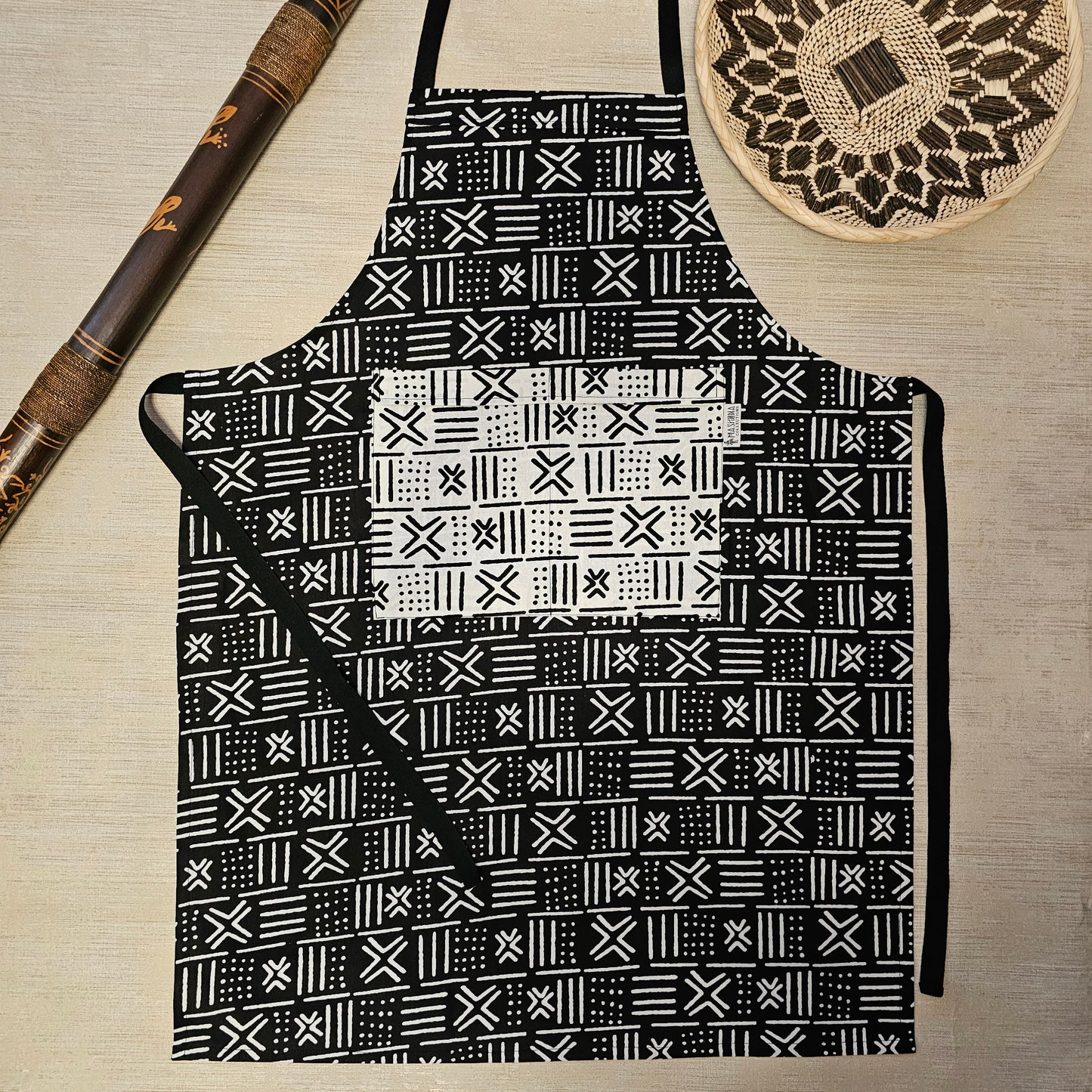 Apron and Matching Oven Gloves Set | 100% Cotton African Print Fabric