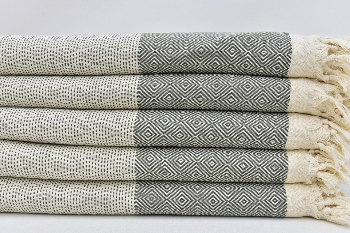 Hammam Towel | Beach Towel | Yoga Towel | 100x80cm made from 100% Turkish Cotton