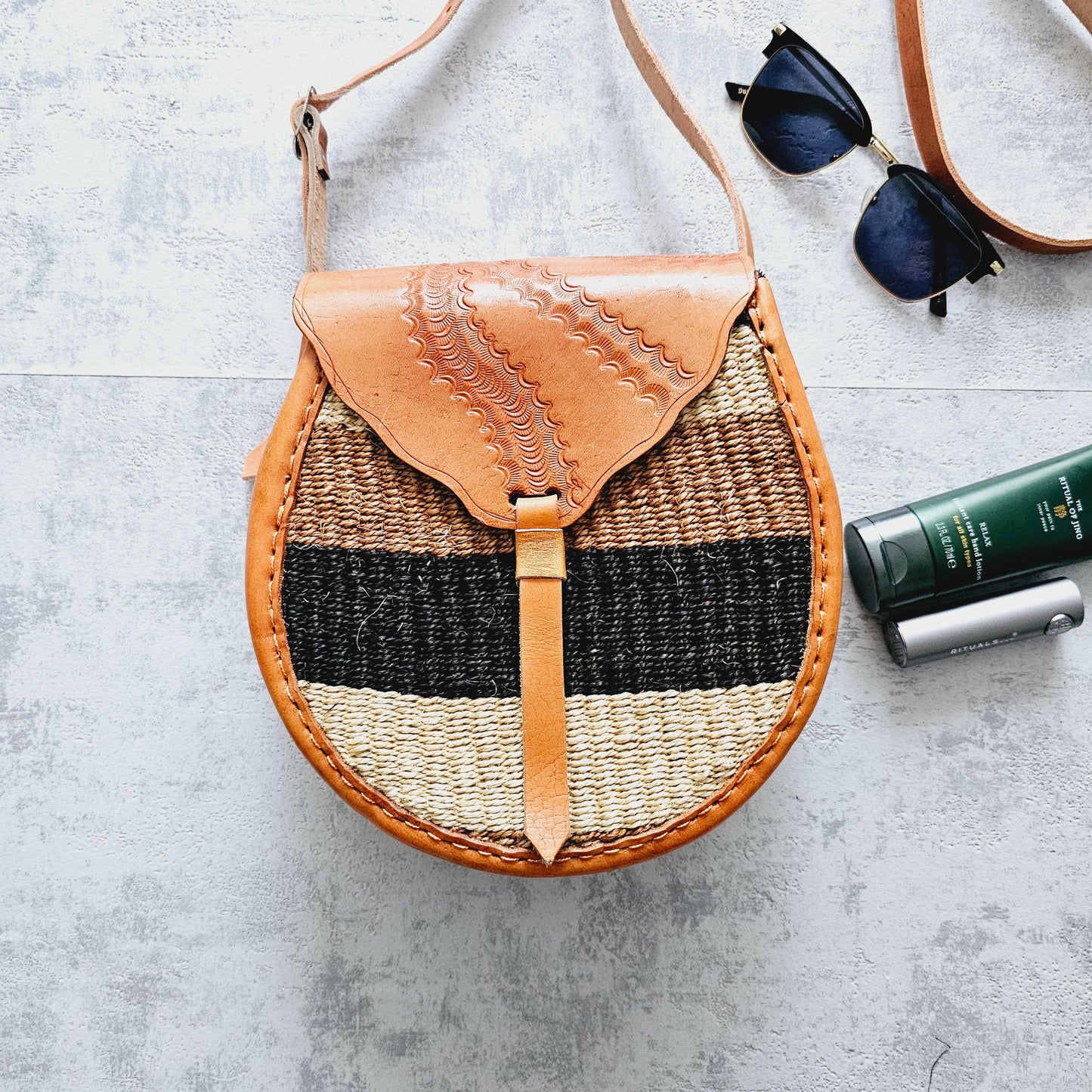 Handmade Sisal Handbag | Fully lined with an Adjustable Strap