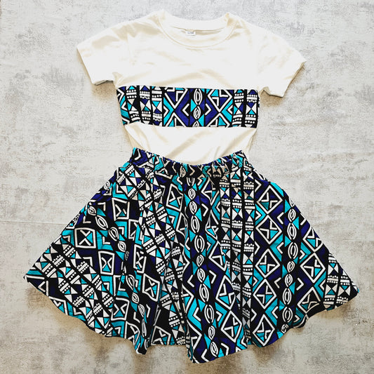 Matching T-shirt and Circle Skirt Set for Kids