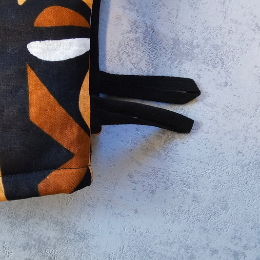 Set of 2 Handmade "Mudcloth" Bogolan Print Inspired African Print Oven Glove