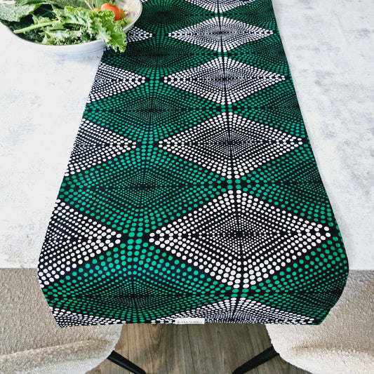 Handmade Table Runner 160x35cm | 180x35 | 200x35cm | African Print "Mudcloth" Bogolan Inspired Print  Made from 100% African Print Fabric