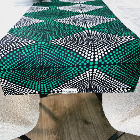 Handmade Table Runner 160x35cm | 180x35 | 200x35cm | African Print "Mudcloth" Bogolan Inspired Print  Made from 100% African Print Fabric