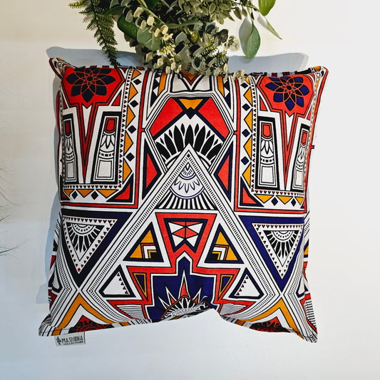 Set of 2 / 4 African Print | 40x40cm | Mudcloth Boho Cushion Cover 100% Cotton Wax Ankara Fabric