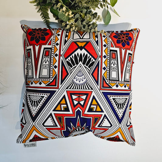 Set of 2 | 4 Cushion Covers |40x40cm | 100% Cotton Wax Ankara Fabric