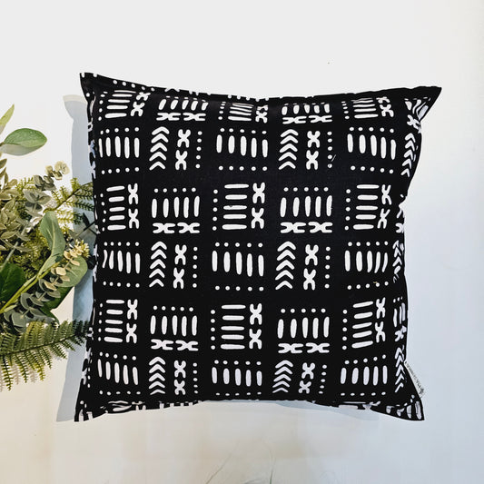 Set of 2 / 4 African Print | 40x40cm | Mudcloth Boho Cushion Cover 100% Cotton Wax Ankara Fabric