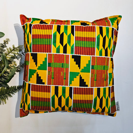 Set of 2 / 4 African Print | 40x40cm | Mudcloth Boho Cushion Cover 100% Cotton Wax Ankara Fabric