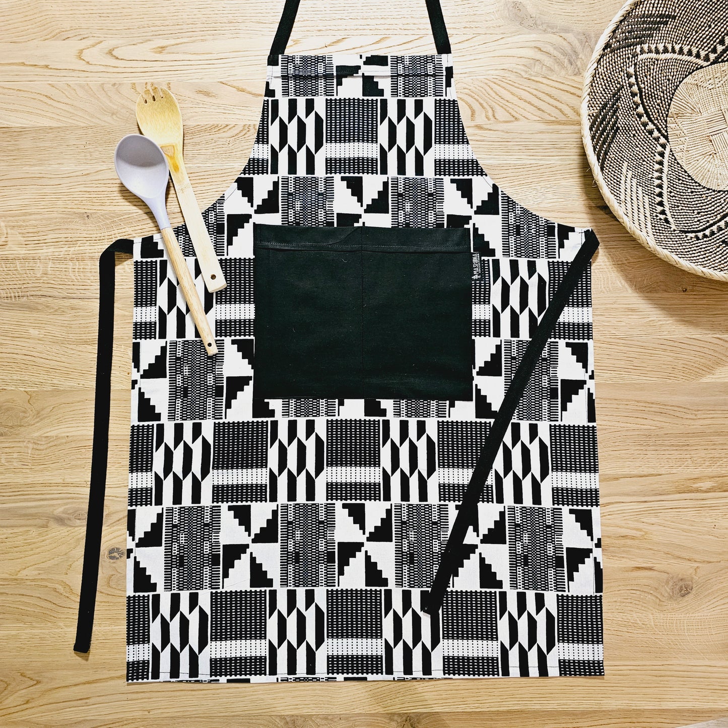 Handmade Apron and Matching Oven Gloves Set