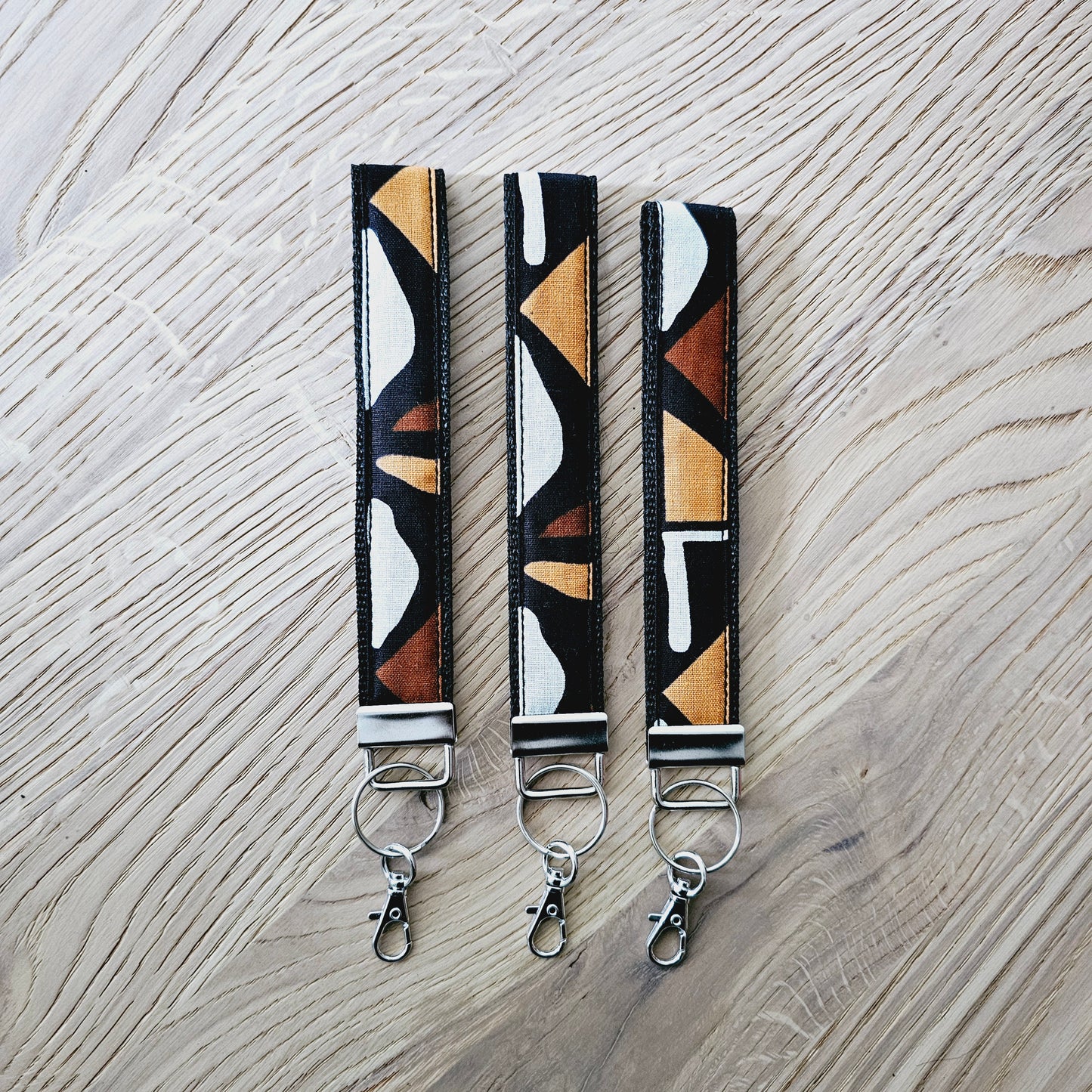 Set of 3 African Print  Key Fobs | Wristlet | Key Holder