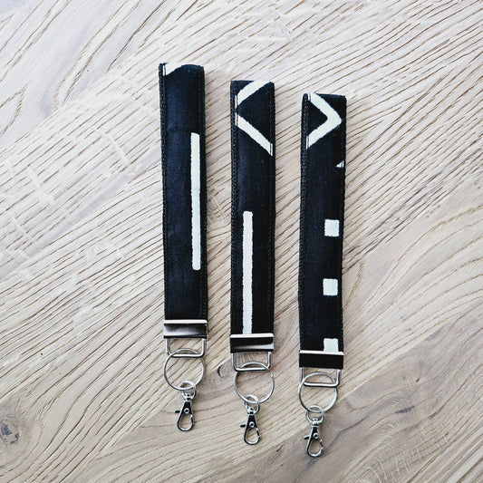 Set of 3 African Print Key Fobs | Wristlet | Key Holder