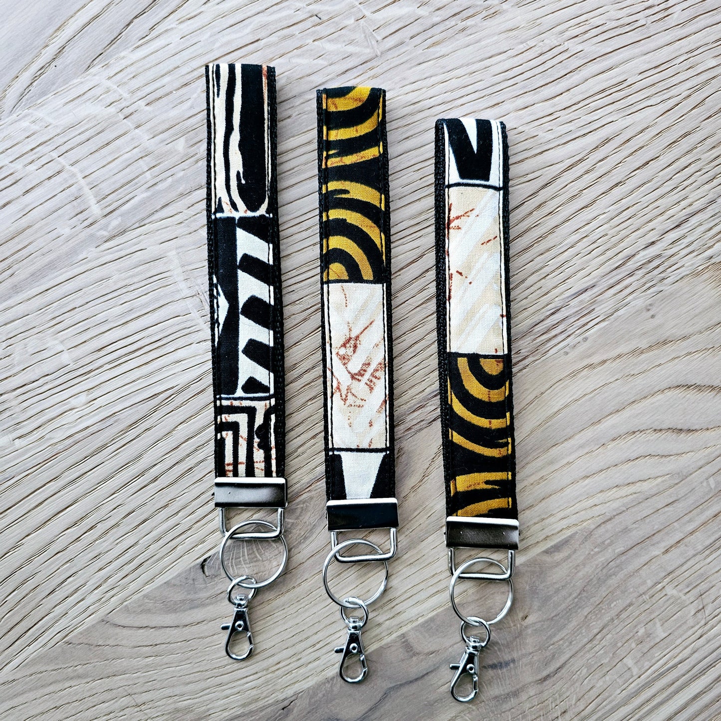 Set of 3 African Print  Key Fobs | Wristlet | Key Holder