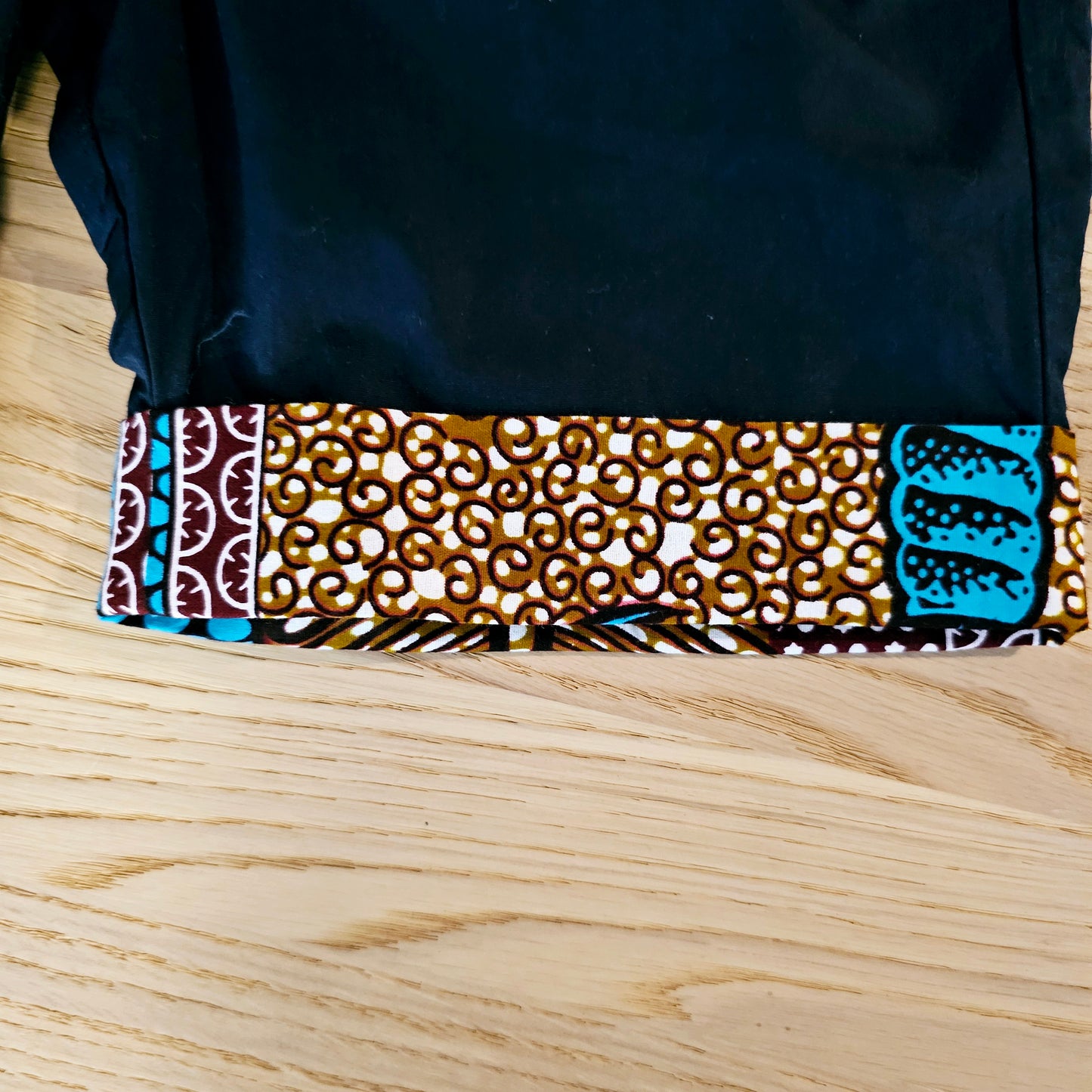 Cotton Pull-on Shorts with African Print Detail for Toddlers and Teens