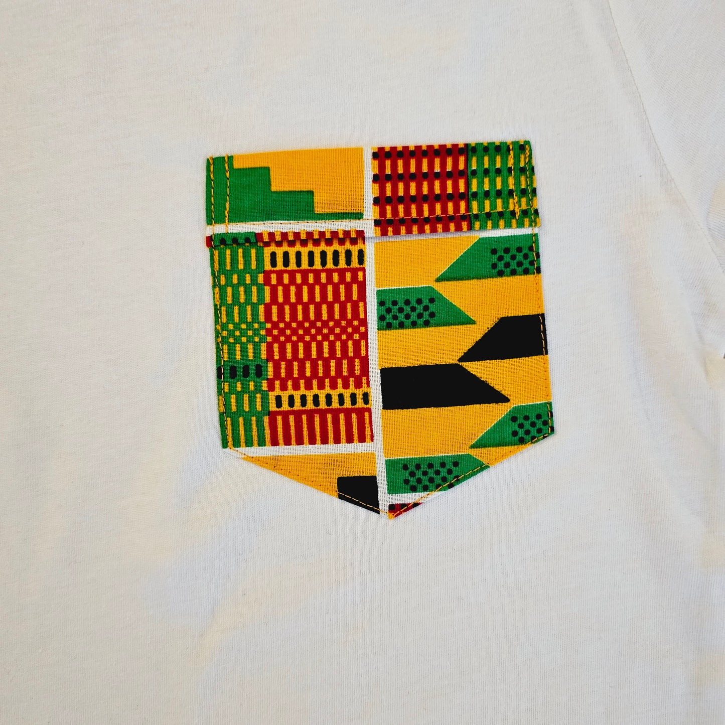 Kids T-shirt with African Ankara Print Detail | 100% cotton