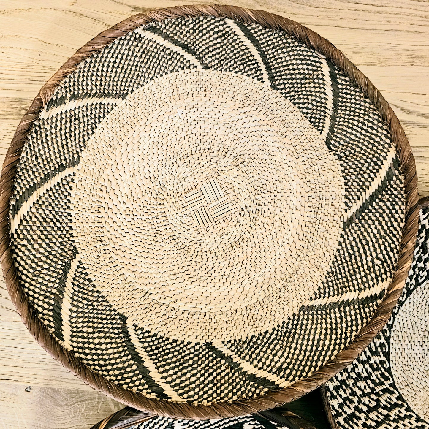 Set of 3 Handmade African Wall Baskets | Zimbabwe Baskets | Boho Wall Decor | 3B