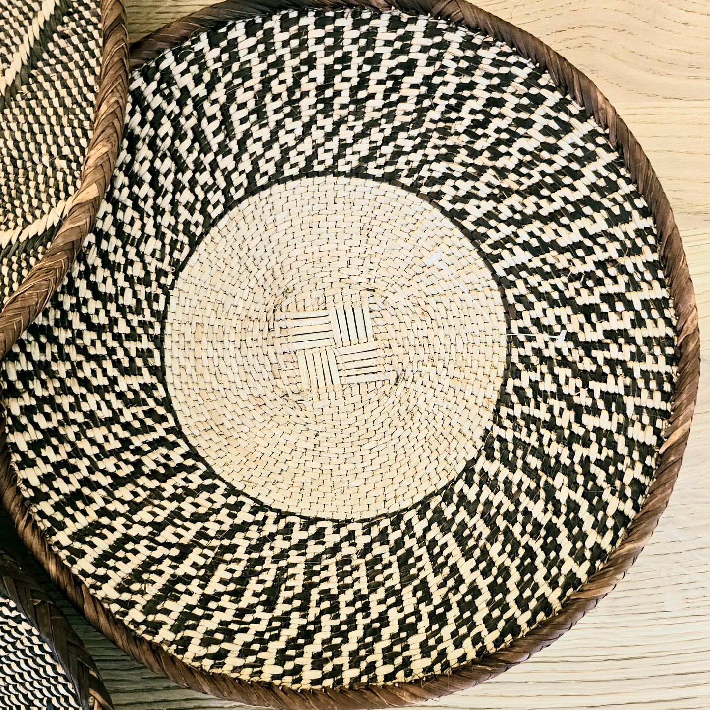 Set of 3 Handmade African Wall Baskets | Zimbabwe Baskets | Boho Wall Decor | 3B