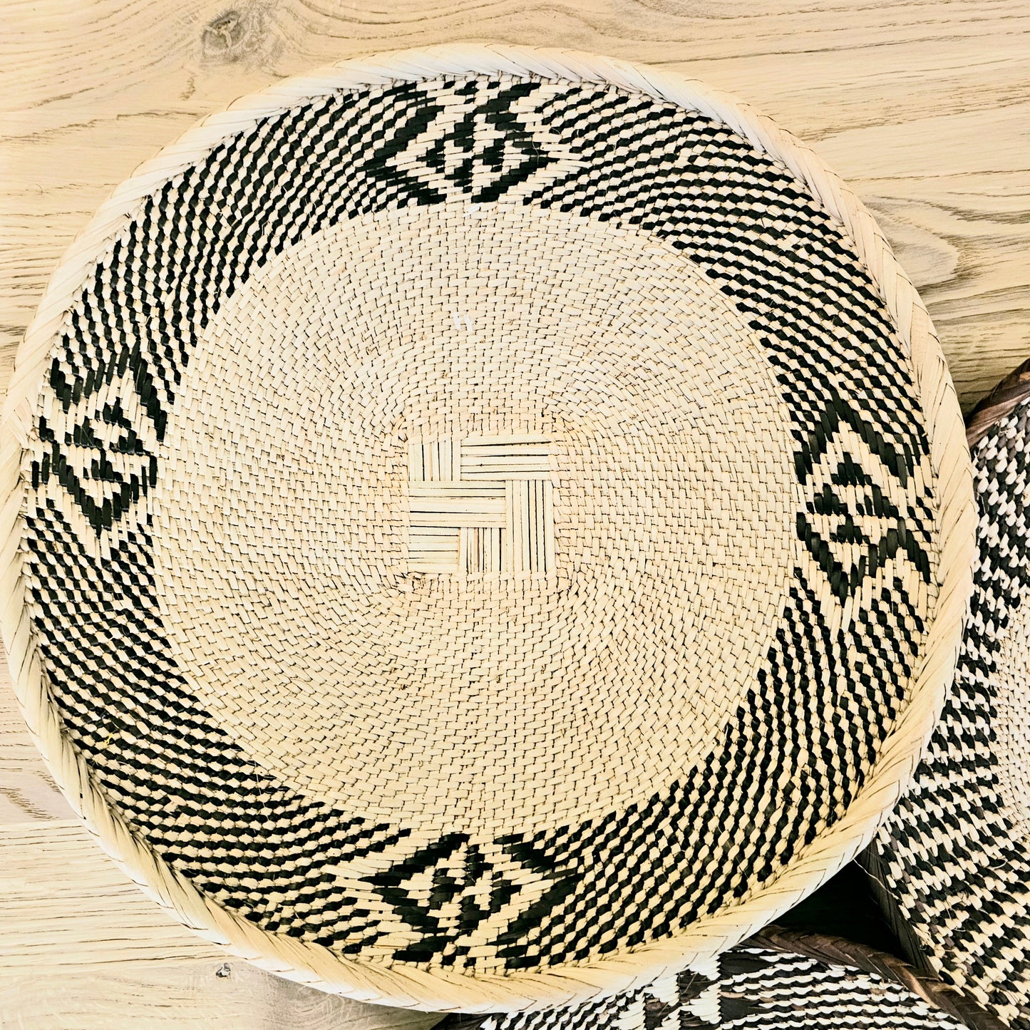 Set of 3 Handmade African Wall Baskets | Zimbabwe Baskets | Boho Wall Decor | 3C