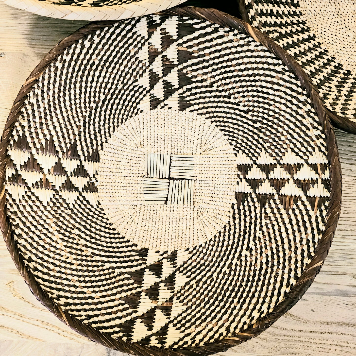 Set of 3 Handmade African Wall Baskets | Zimbabwe Baskets | Boho Wall Decor | 3C