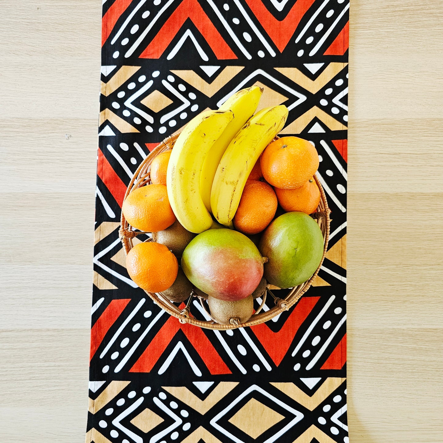 Set of 2 Table Runners 160x35cm | 180x35 | 200x35cm | 100% Cotton African Print Fabric