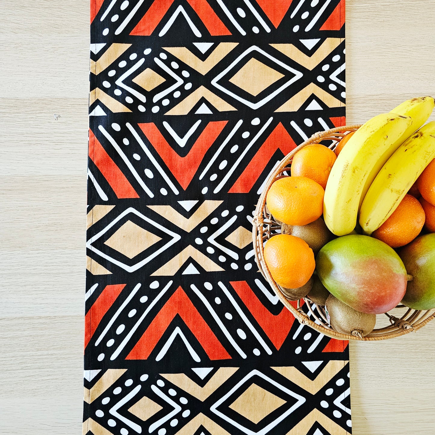 Table Runner 160x35cm | 180x35 | 200x35cm | 100% Cotton African Print Fabric