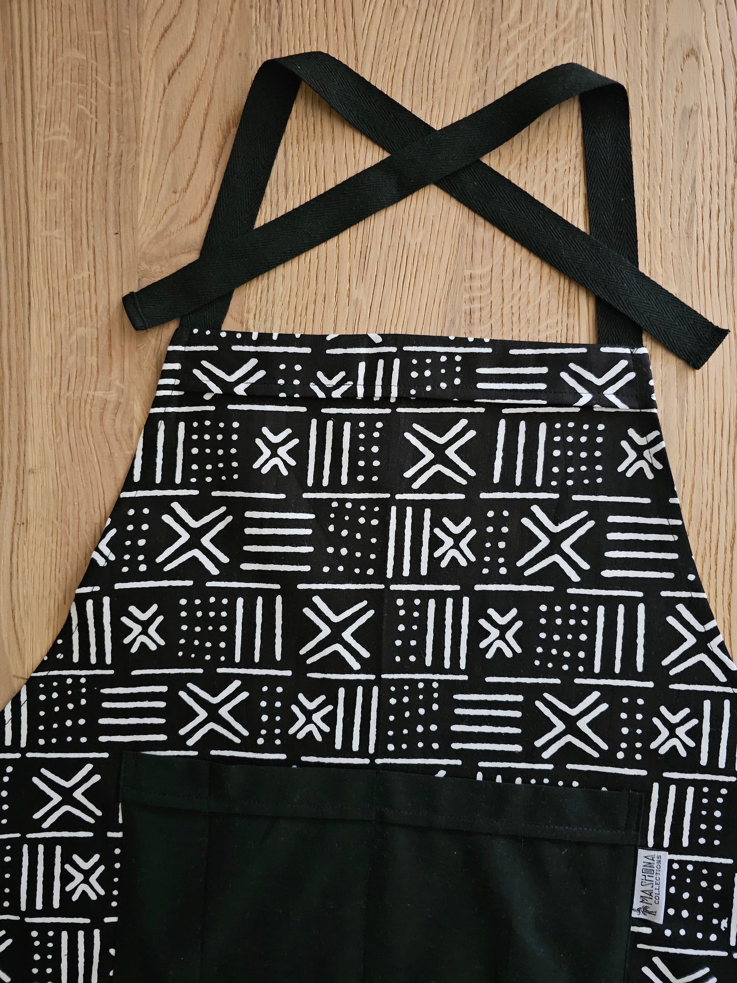 Handmade African Print Apron with Pocket | 100% African Print Fabric