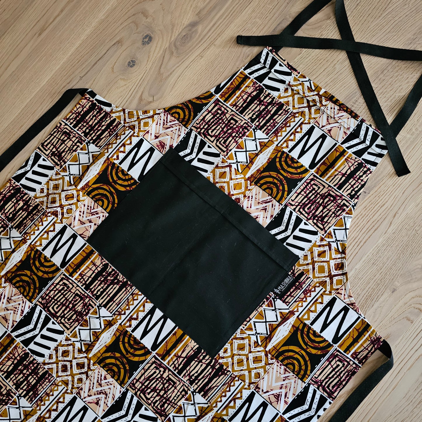 Handmade African Print Apron with Pocket | 100% African Print Fabric