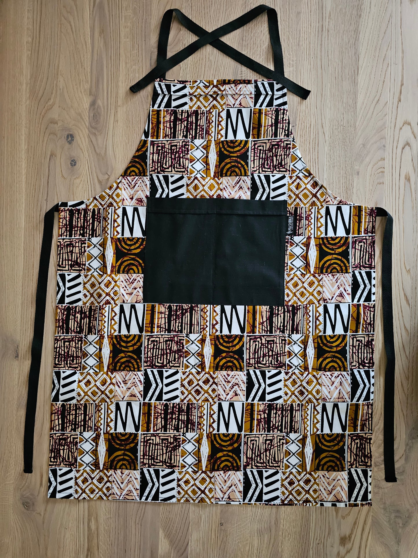 Handmade African Print Apron with Pocket | 100% African Print Fabric