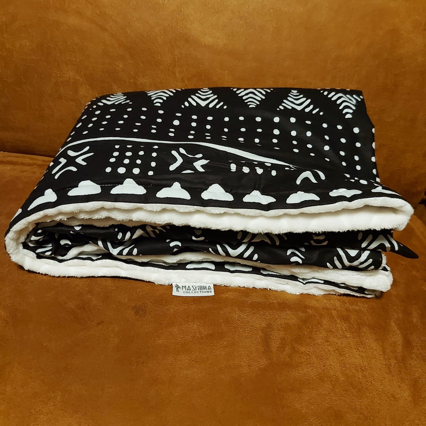 African Print | Mudcloth Print Throw Blanket | 100x150cm