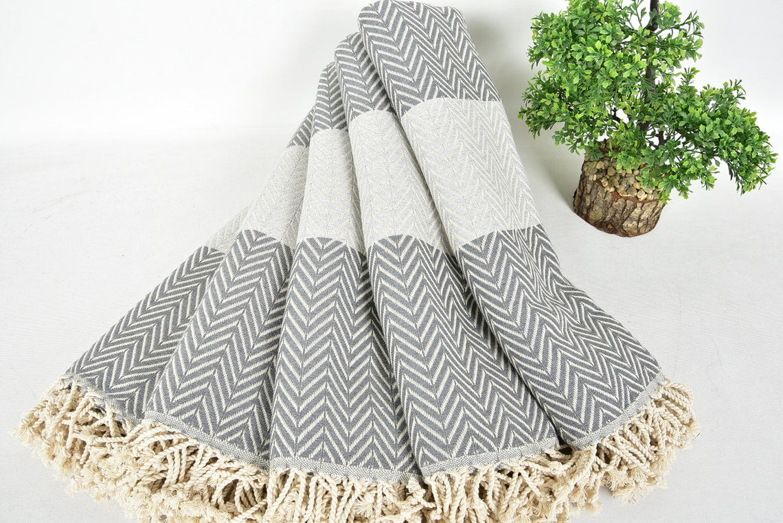 Hammam Towel | Beach Towel | Yoga Towel | 100x80cm made from 100% Turkish Cotton